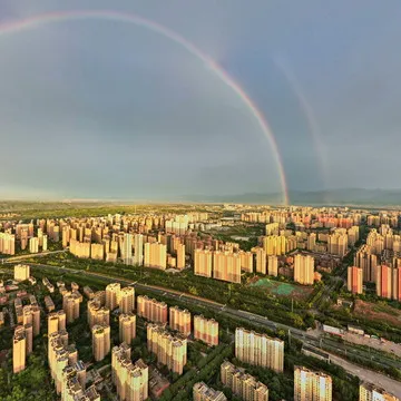 曲江雨后的彩虹