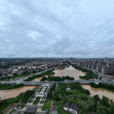 万载涨水全景图