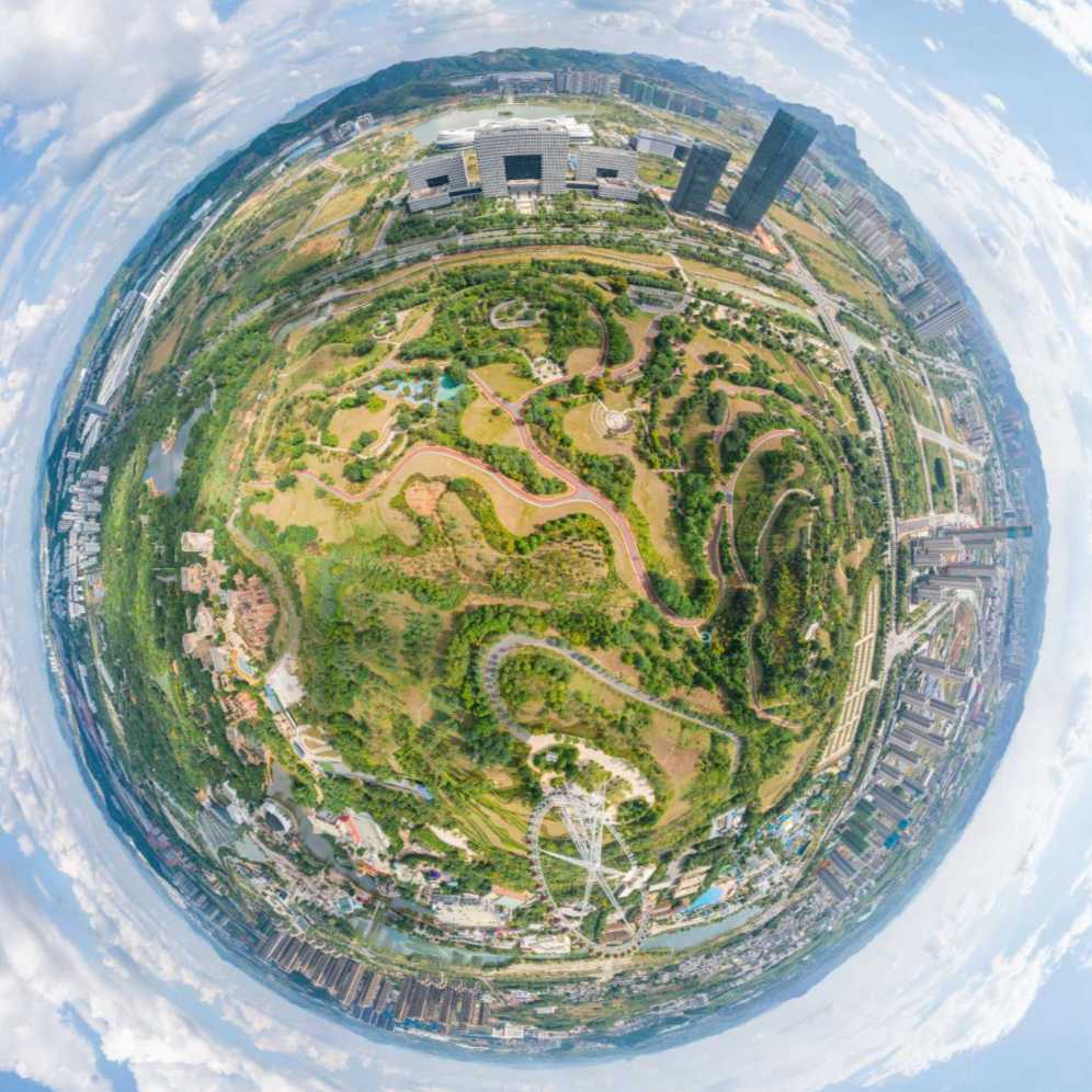 广西柳州柳东新区航拍全景